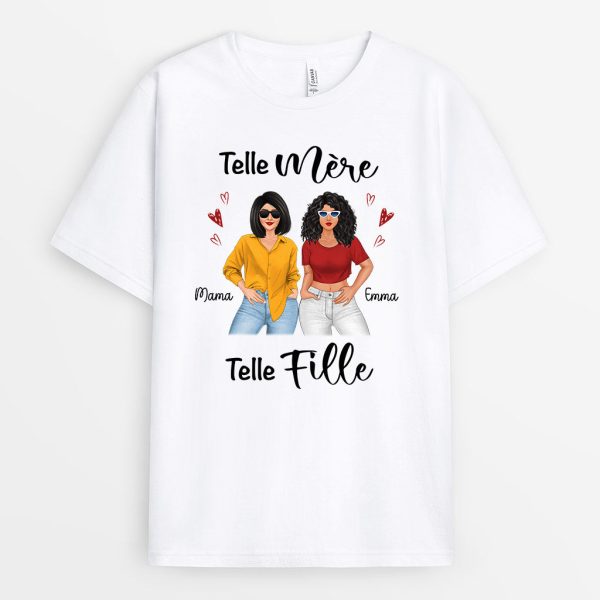 T-shirt Telle Mere Telle Fille Version Plus Cool Personnalise