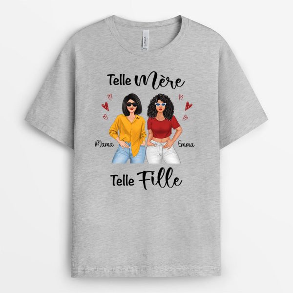 T-shirt Telle Mere Telle Fille Version Plus Cool Personnalise