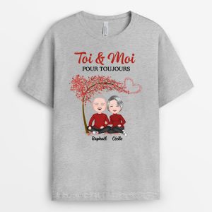 T-shirt Toi Et Moi Arbre Personnalise T-shirt Toi Et Moi Arbre Personnalise