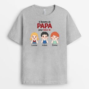 T-shirt Trois Raisons De Maman Pour Raler Personnalise T-shirt Trois Raisons De Maman Pour Raler Personnalise
