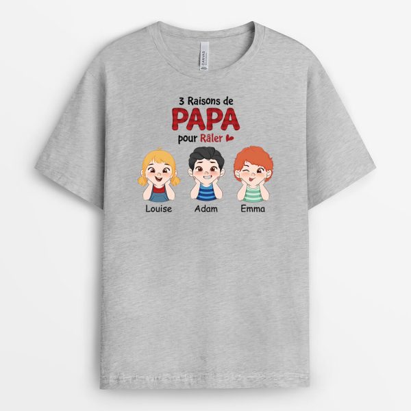 T-shirt Trois Raisons De Maman Pour Raler Personnalise