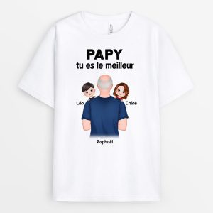 T-shirt Tu Es Le Meilleur Papa Personnalise T-shirt Tu Es Le Meilleur Papa Personnalise