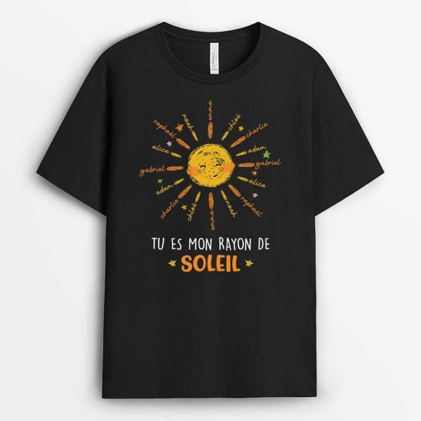 T-shirt Tu Es Mon Rayon De Soleil Personnalise