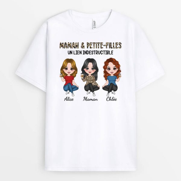 T-shirt Un Lien Indestructible de Maman Et Filles Personnalise