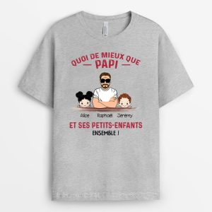 T shirt Un grand pre et Ses Petits Enfants Personnalise 1