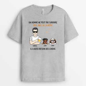 T-shirt Un homme ne peut pas survivre seul Personnalise T-shirt Un homme ne peut pas survivre seul Personnalise