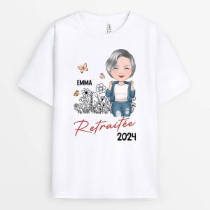T-shirt Une Femme Sage Retraitee Personnalise T-shirt Une Femme Sage Retraitee Personnalise