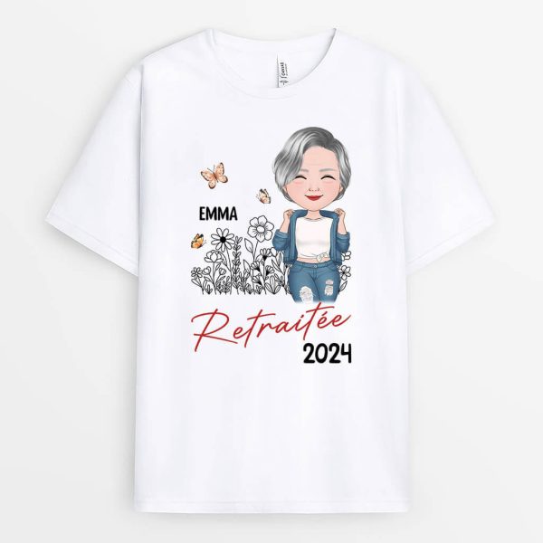 T-shirt Une Femme Sage Retraitee Personnalise