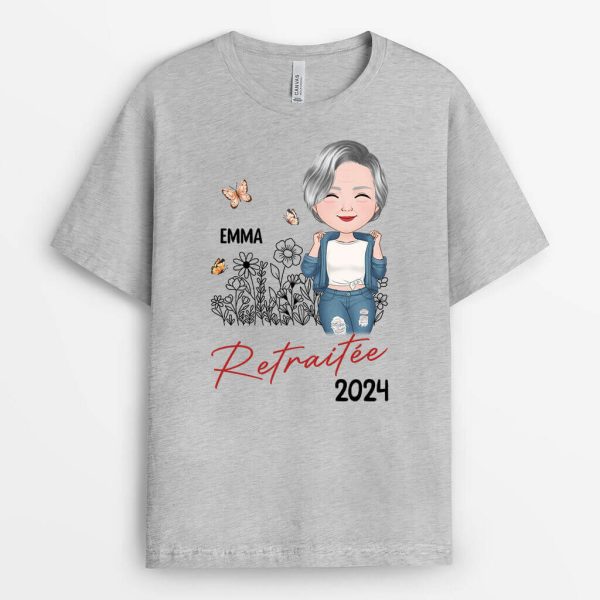 T-shirt Une Femme Sage Retraitee Personnalise