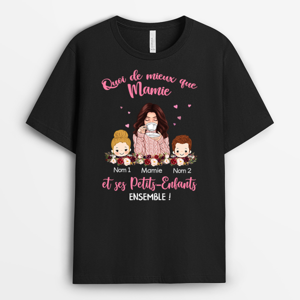 T-shirt Une Mamie et Ses Petits-Enfants Personnalise