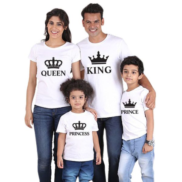 Tee Shirt Famille King Queen Prince Princess