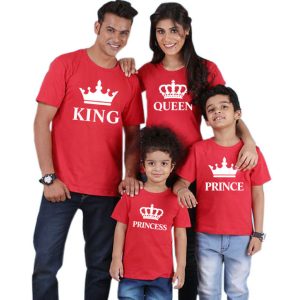 Tee Shirt Famille King Queen Prince Princess