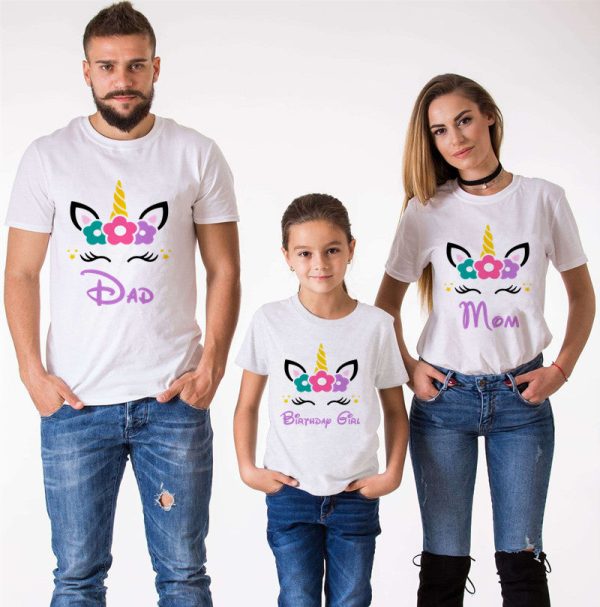 Tee Shirt Licorne Famille