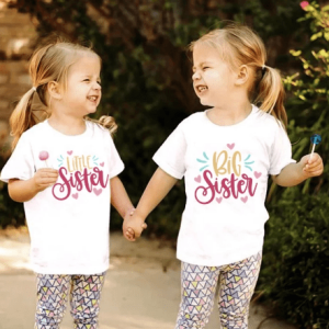 Tee shirt assorti pour petites soeurs