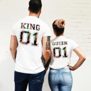 Tee shirt couple King et Queen