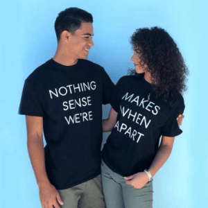 Tee shirt couple assorti Tee shirt couple assorti