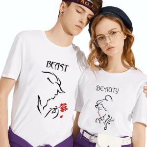 Tee shirt couple beaute Tee shirt couple beaute