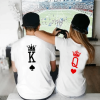 Tee shirt couple couronne roi reine