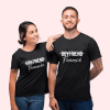 Tee shirt couple jeunes fiances