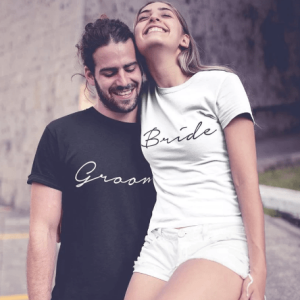 Tee shirt couple lune de miel Tee shirt couple lune de miel