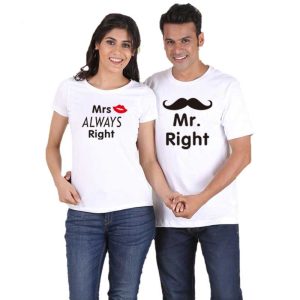 Tee shirt couple monsieur et madame Tee shirt couple monsieur et madame