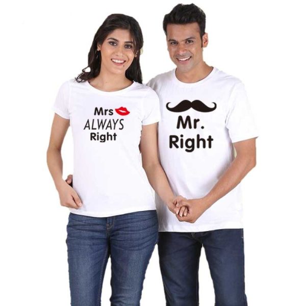 Tee shirt couple monsieur et madame