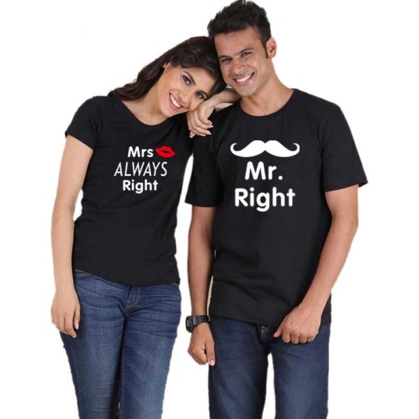 Tee shirt couple monsieur et madame