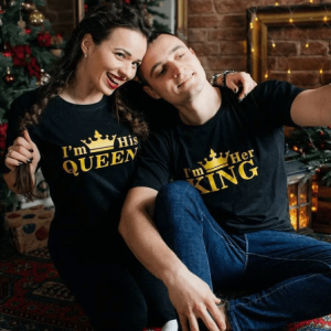 Tee shirt couple princesse et prince Tee shirt couple princesse et prince