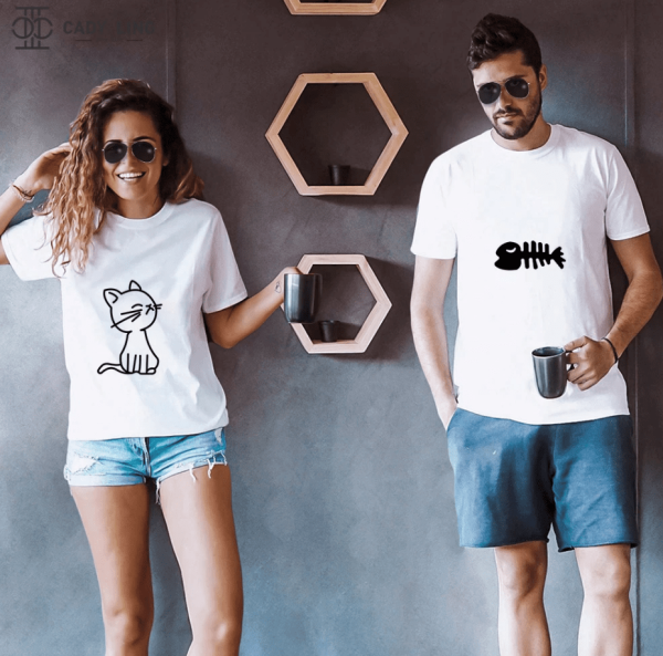 Tee shirt couple rigolo