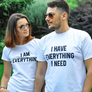 Tee shirt couple tu es tout