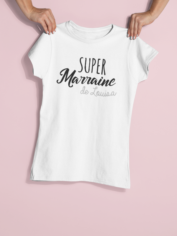 Tee shirt duo marraine filleule personnalise, tee shirt marraine, tee shirt famille, demande marraine