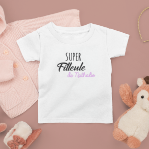 Tee shirt duo marraine filleule personnalise, tee shirt marraine, tee shirt famille, demande marraine