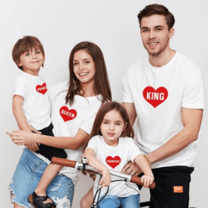 Tee shirt famille assorti amour