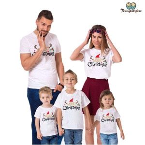 Tee shirt famille assorti pour noel
