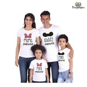 Tee shirt famille assorti souris