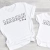 Tee shirt maman mini personnalise, maman et kid , maman et bebe, tee shirt assorti personnalise, tee shirt famille