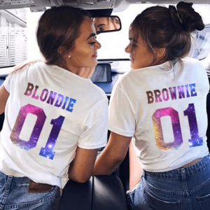 Tee shirt meilleure amie Blondie et Brownie