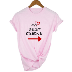 Tee shirt meilleure amie rose