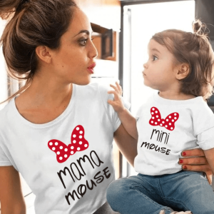 Tee shirt mere fille Minnie Mouse