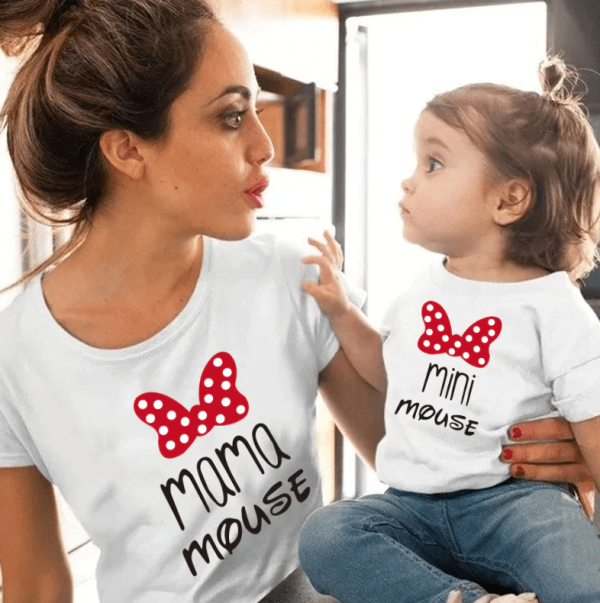 Tee shirt mere fille Minnie Mouse