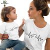 Tee shirt mere fille coeur qui bat