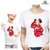 Tee shirt mere fille decontracte