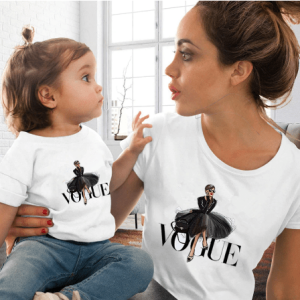 Tee shirt mere fille en vogue