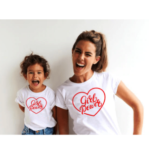 Tee shirt mere fille girl power
