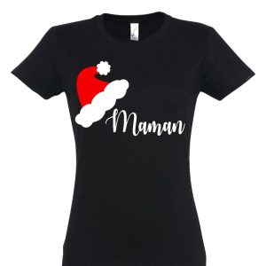Tee shirt noel famille bonnet pere noel, noel personnalise, tenue noel enfant et adulte