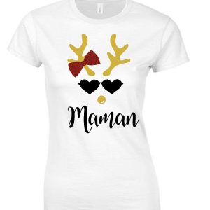 Tee shirt noel famille rennes, tee shirt noel personnalise, tenue noel enfant et adulte 2 Tee shirt noel famille rennes tee shirt noel personnalise tenue noel enfant et adulte 3