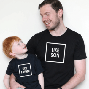 Tee shirt pere fils je t’adore Tee shirt pere fils je t’adore