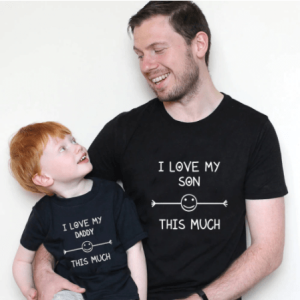 Tee shirt pere fils je t’aime Tee shirt pere fils je t’aime