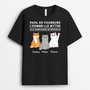 L’Homme Le Mythe Le Marchand De Casse-Croute Version Chat Personnalise T-shirt pour Homme L’Homme Le Mythe Le Marchand De Casse-Croute Version Chat Personnalise T-shirt pour Homme