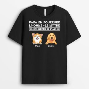 L’Homme Le Mythe Le Marchand De Casse-Croute Version Chien Personnalise  T-shirt pour Homme L’Homme Le Mythe Le Marchand De Casse-Croute Version Chien Personnalise  T-shirt pour Homme